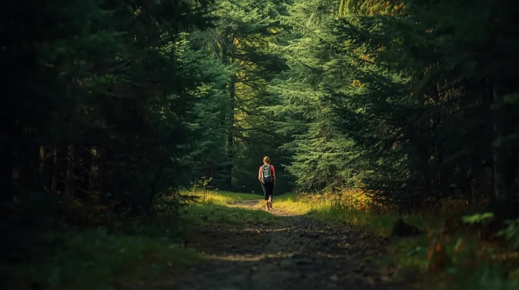 Forest Hiking Captions