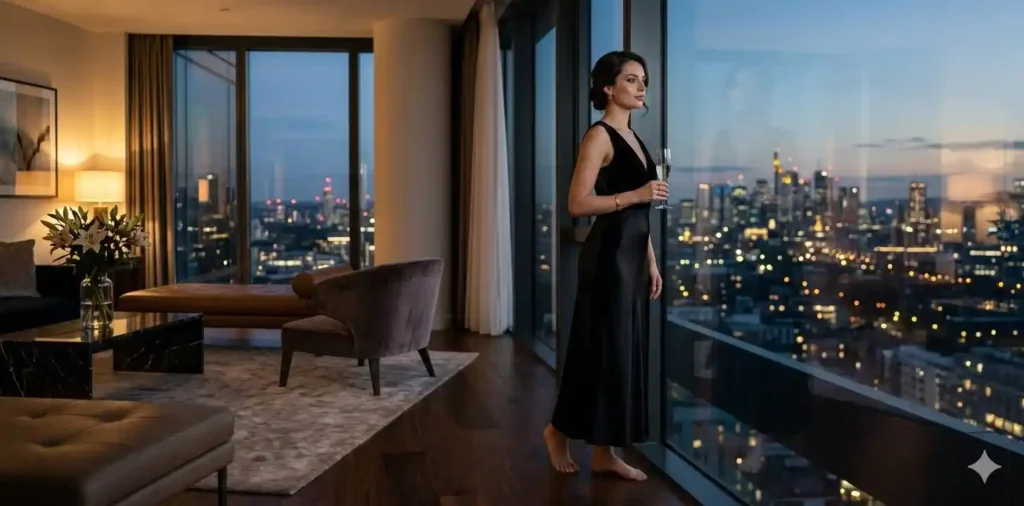 Elegant lifestyle in luxury hotel suite
