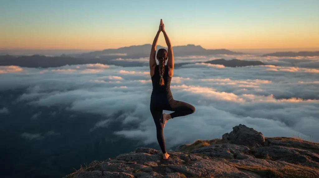 Mountain Yoga Captions