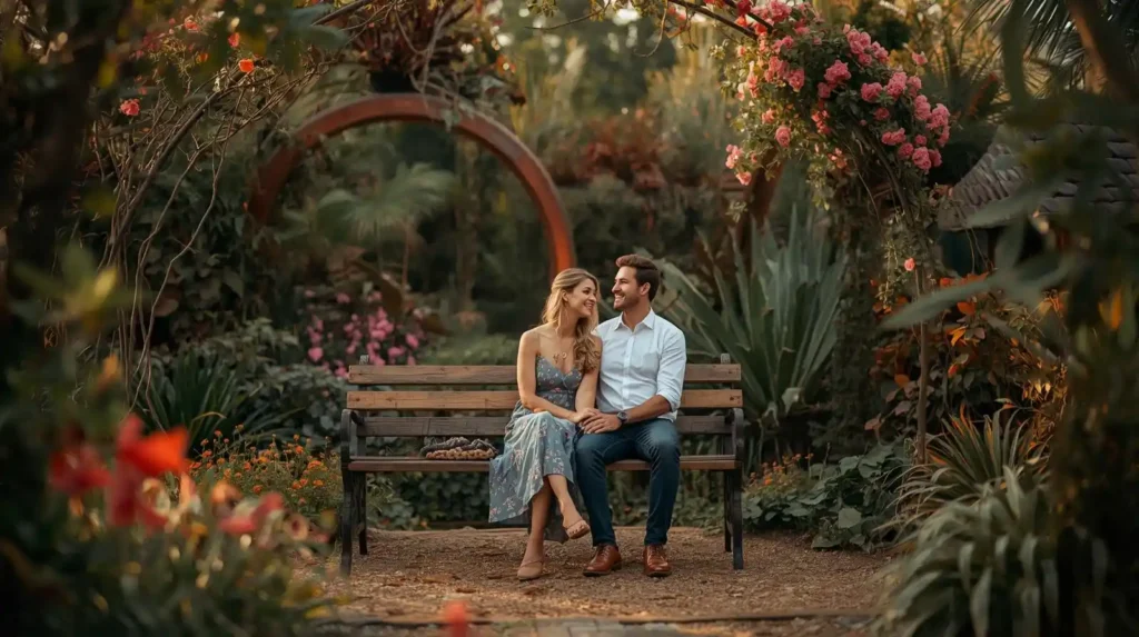 Couple enjoying peaceful evening together