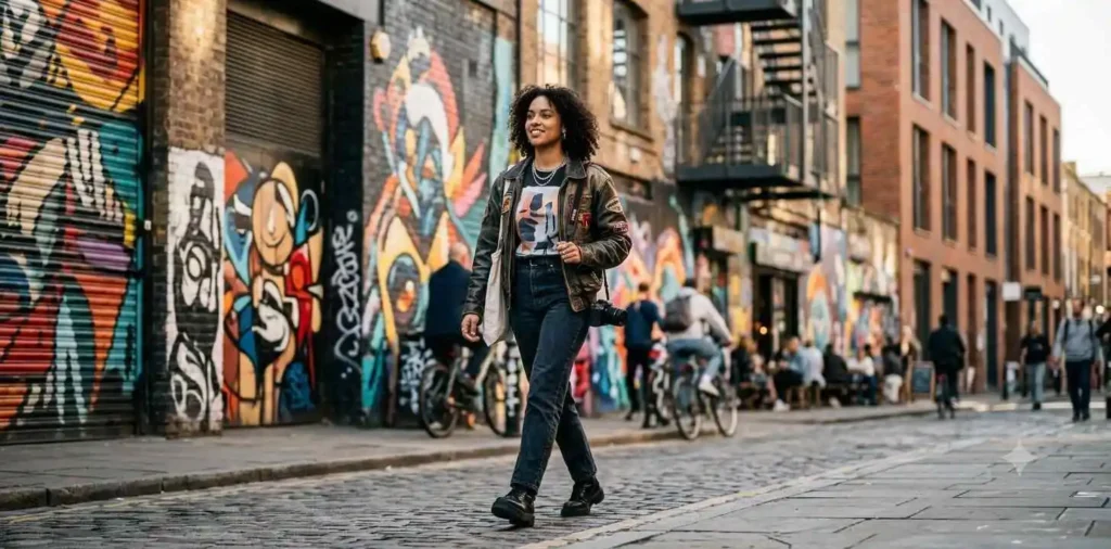 Fashionable person expressing individual style