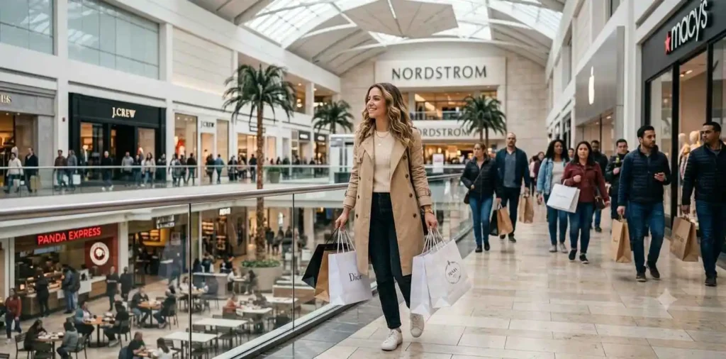 Woman shopping on Manhattan street
